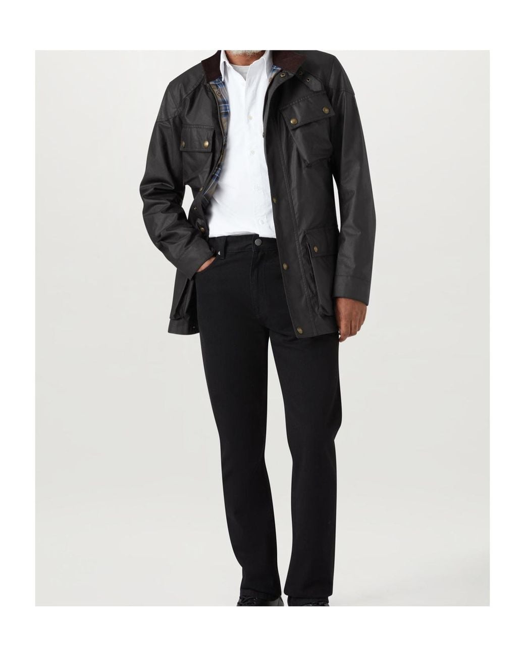 Belstaff Black Trialmaster Waxed Jacket for men