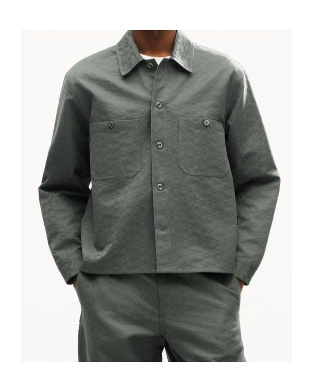 KENZO Green Gram Workwear Overshirt for men