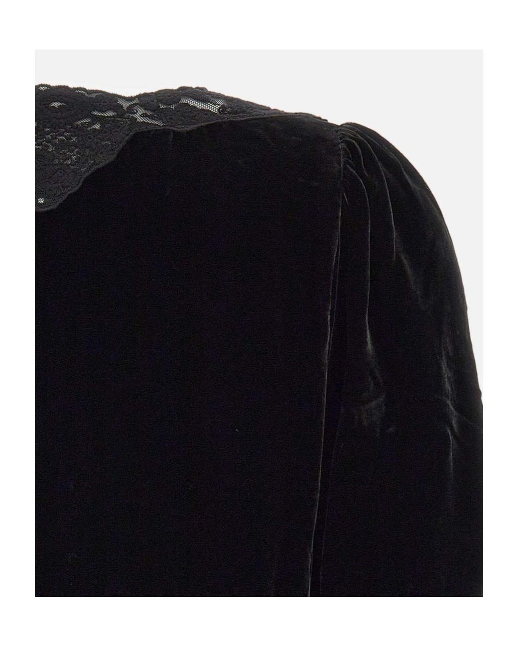 Rixo Black Ursula Velvet Top