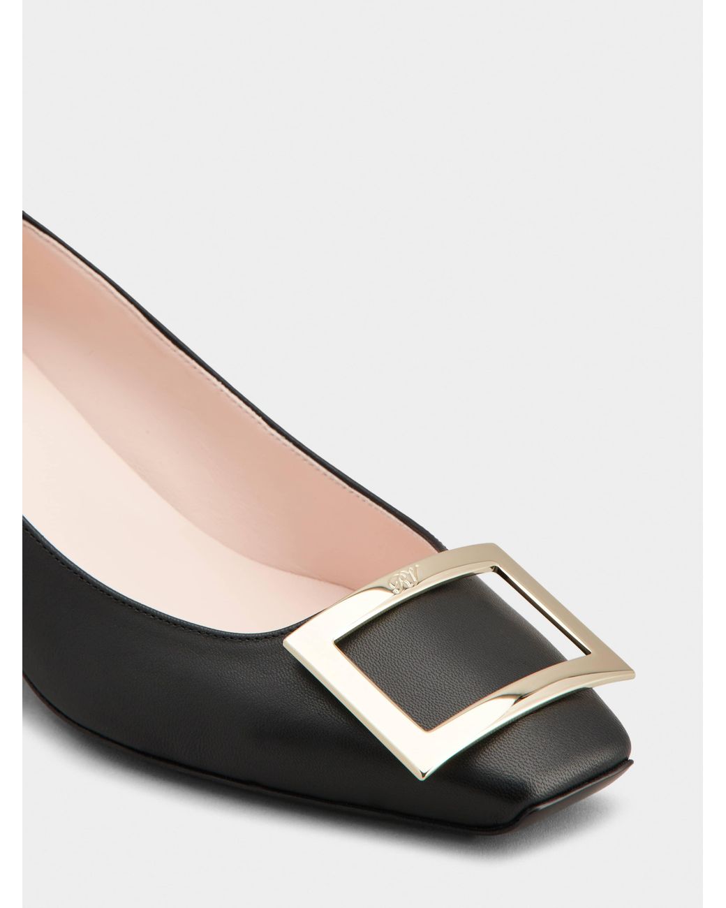 Roger Vivier Black Square Toe Pumps