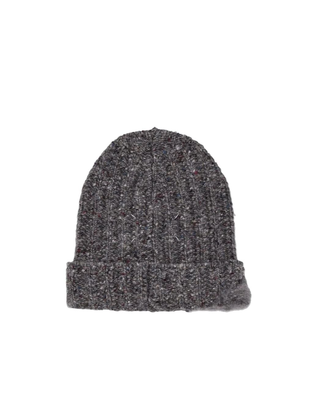 Maison Margiela Gray Ribbed Beanie for men