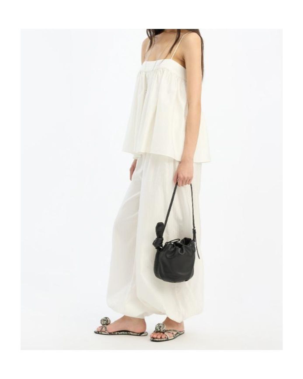 ROTATE BIRGER CHRISTENSEN White Striped Balloon Pants
