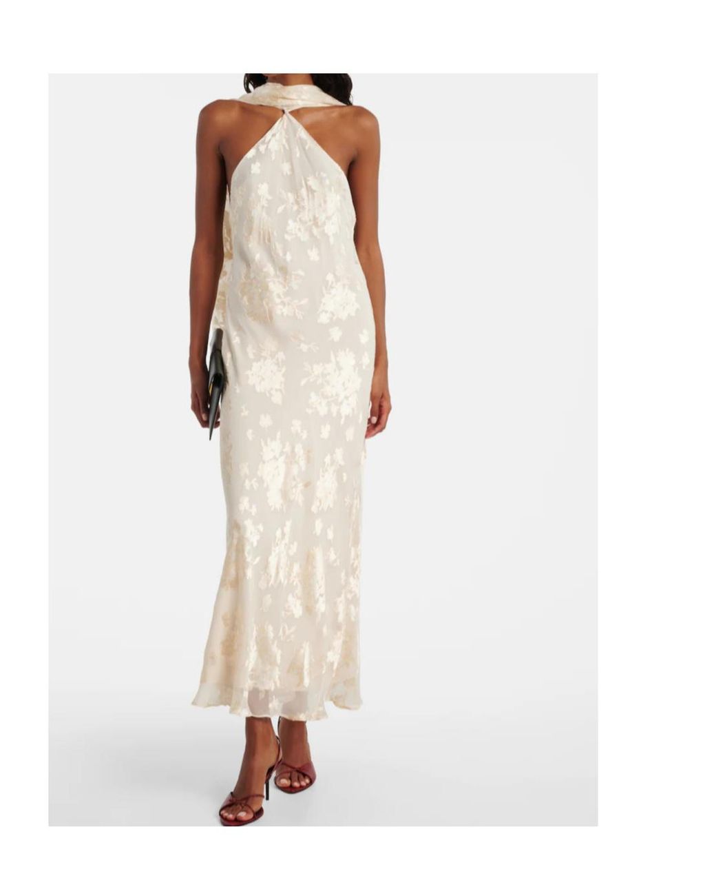 Rixo White Long Dress