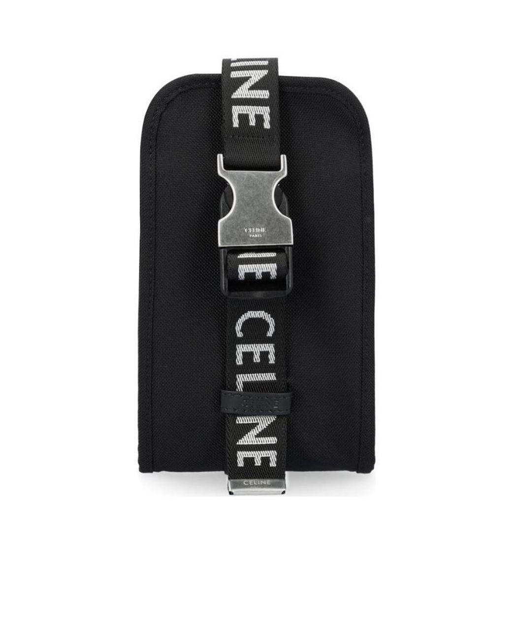 Céline Black Trekking Phone Pouch for men