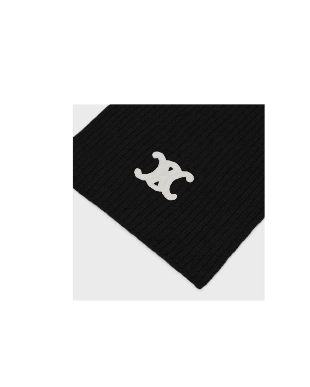 Céline Black Triomphe Scarf