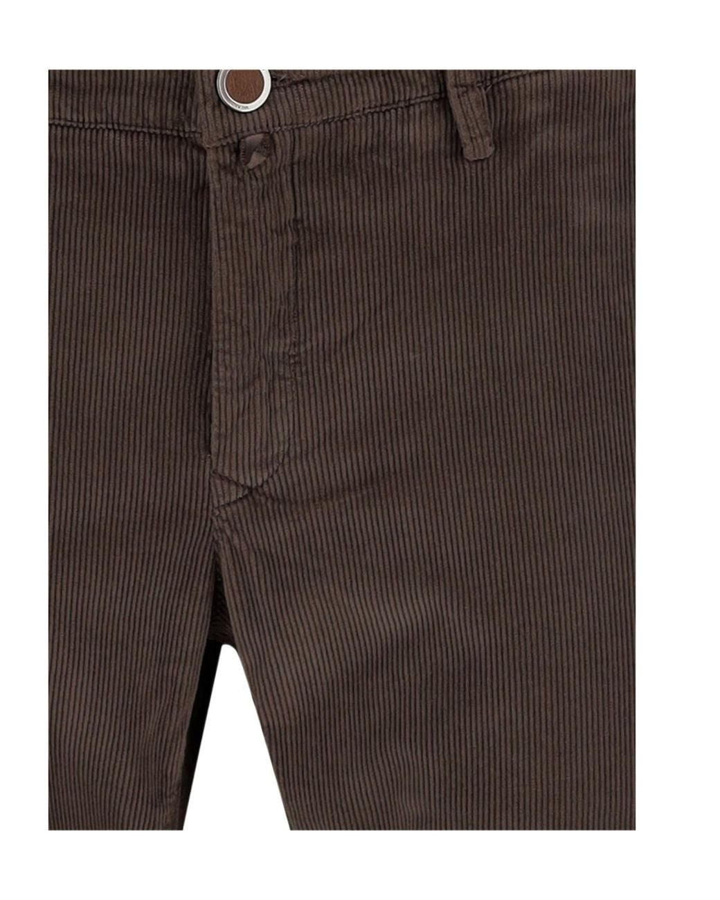 Jacob Cohen Gray Ribbed Stretch Casual Pants for men