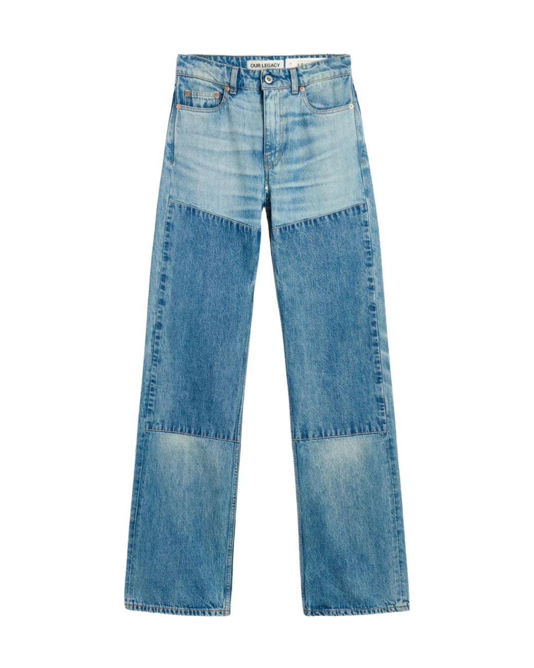 Our Legacy Blue Patched Saddle Repair Wash