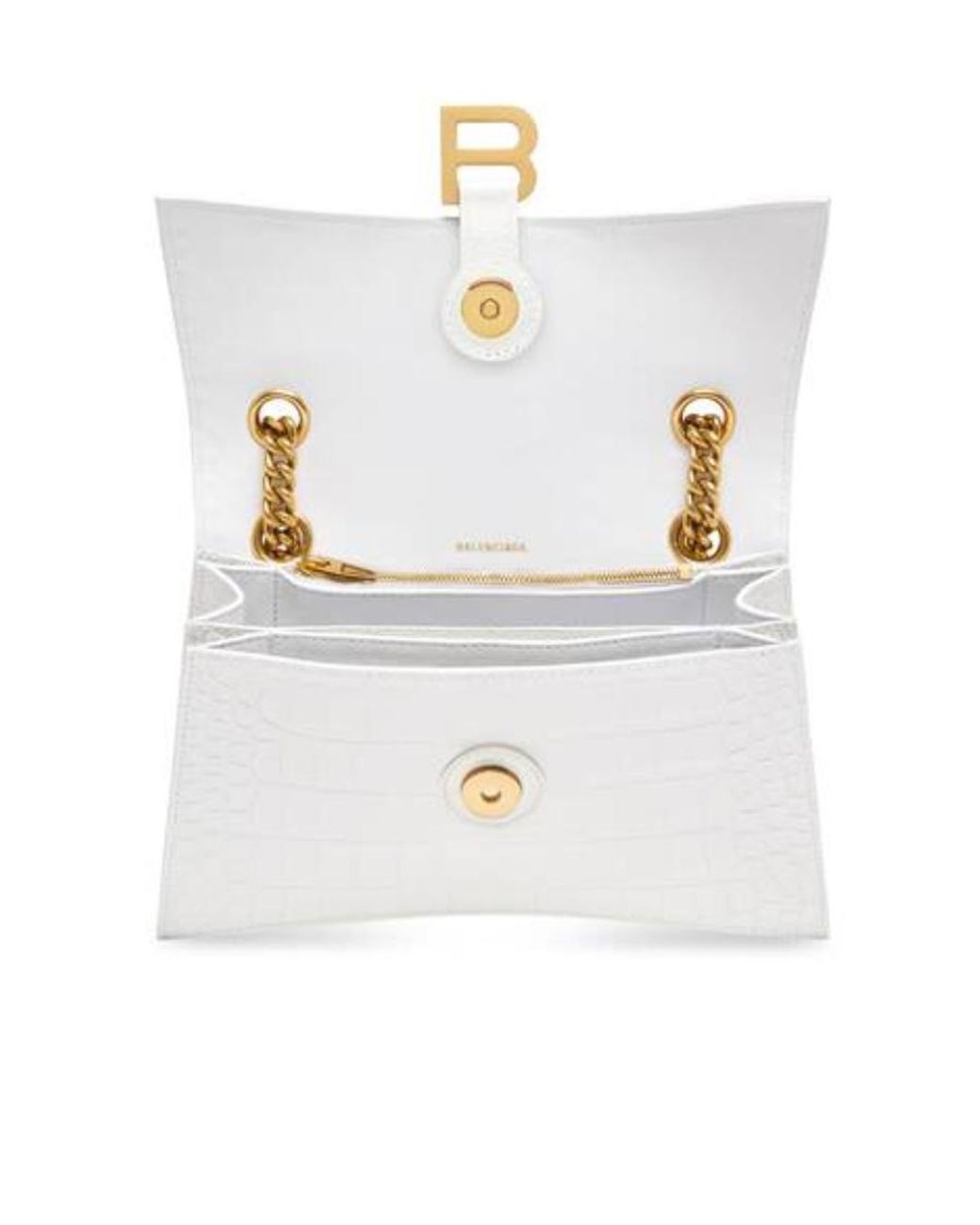 Balenciaga White Crush Small Shoulder Bag