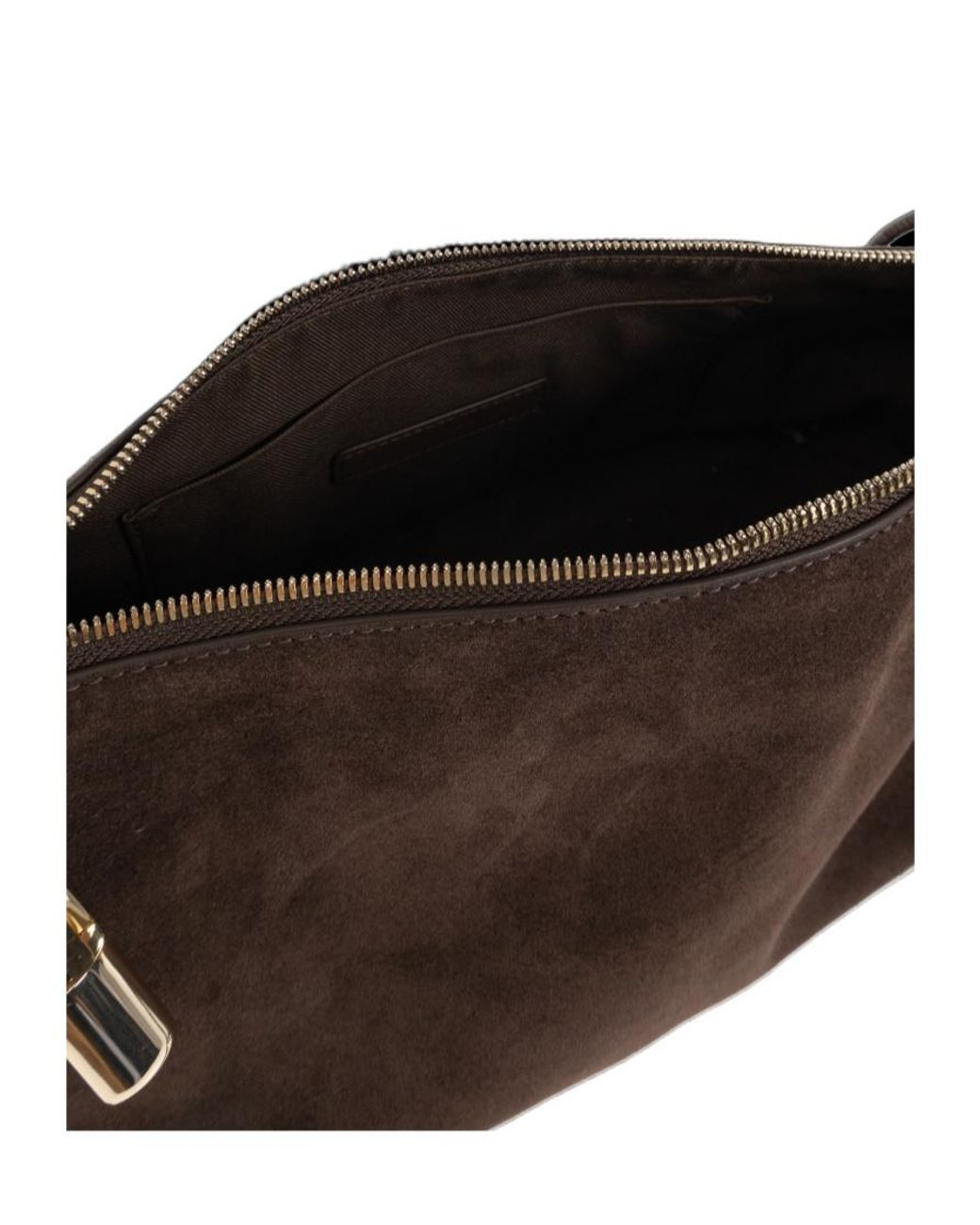 Furla Brown Zip-Top Shoulder Bag
