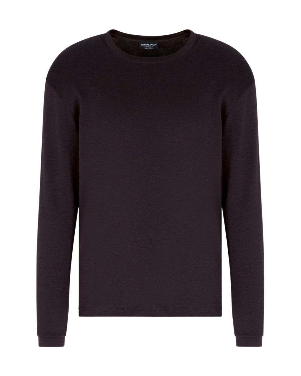 Giorgio Armani Blue Long-Sleeved Crewneck Jumper for men