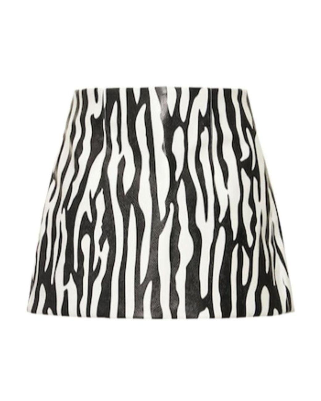 Coperni Black Zebra Miniskirt