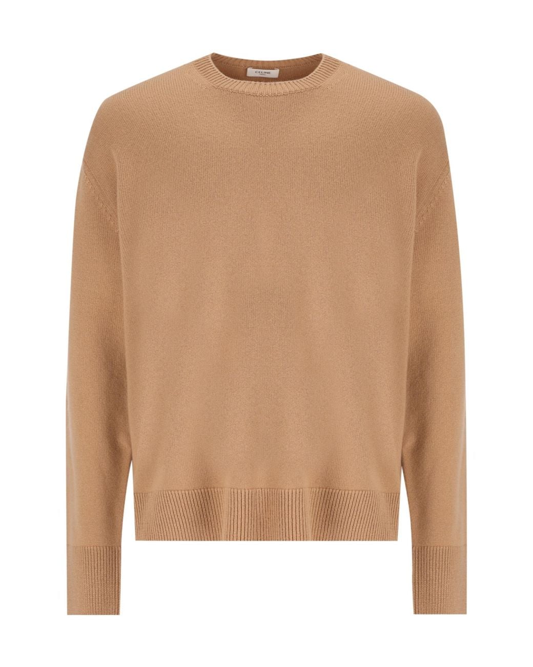 Céline Brown Classic Elbow-Patch Crewneck for men