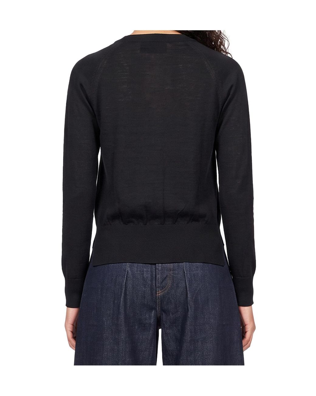 Simone Rocha Black Long-Sleeved Cardigan