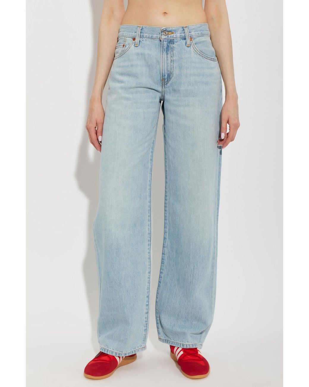 Re/done Blue Loosie Wide-Leg Jeans