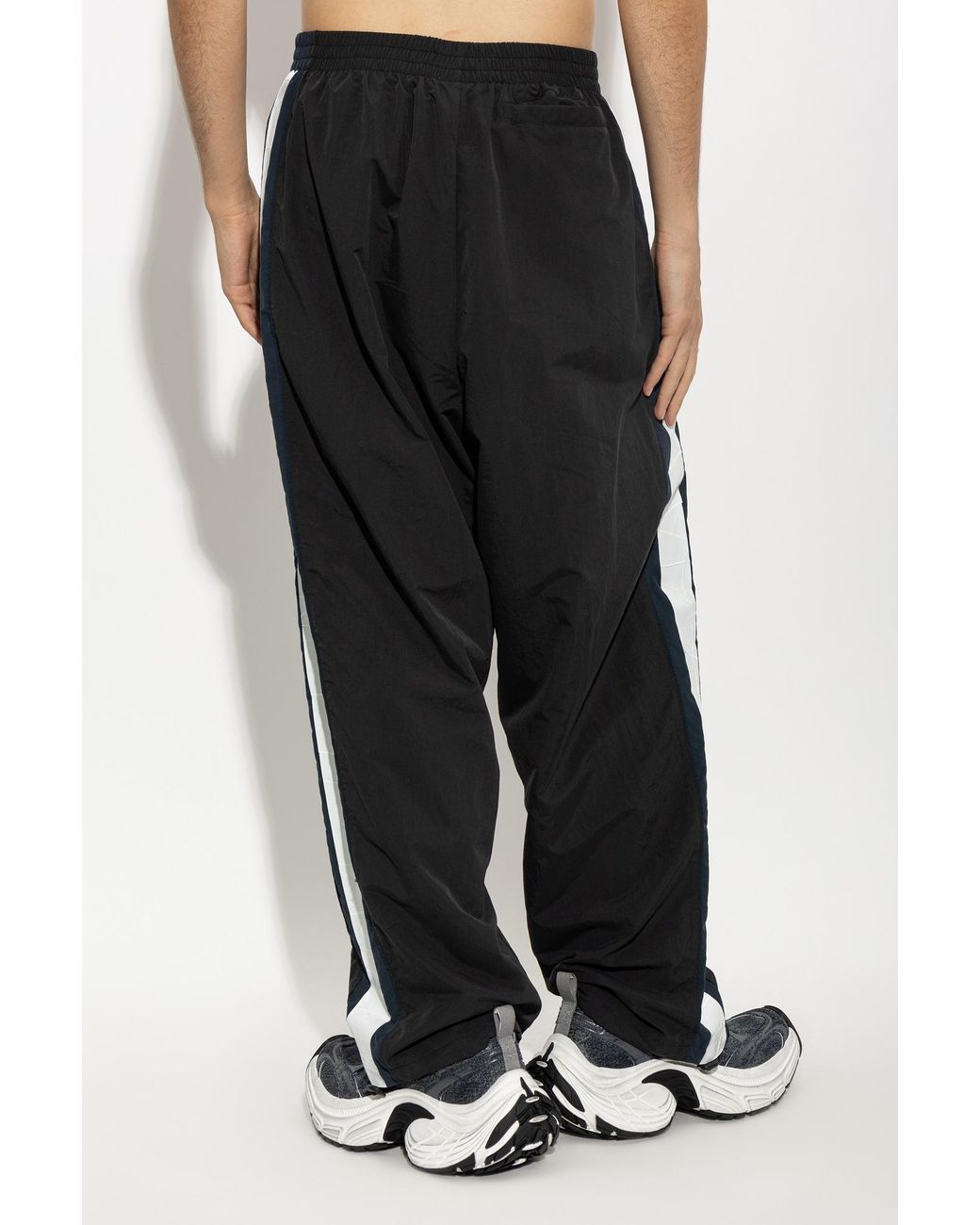 Vetements Black Side Striped Track Pants for men