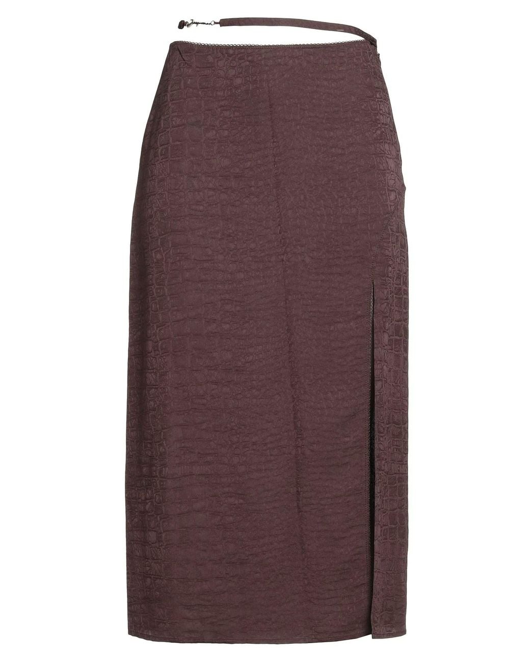Jacquemus Purple Slit Midi Skirt