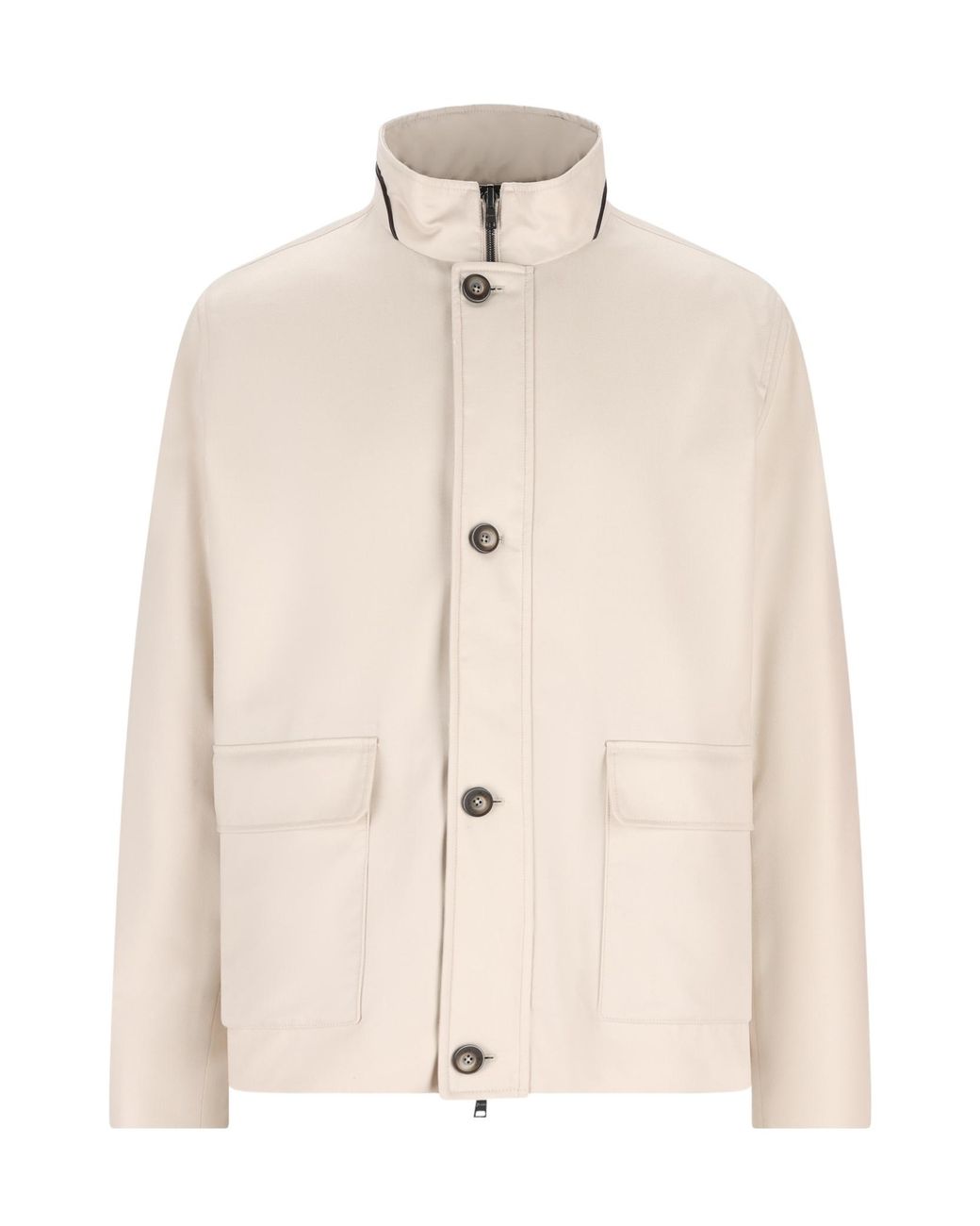 Herno Natural High Neck Reversible Jacket for men