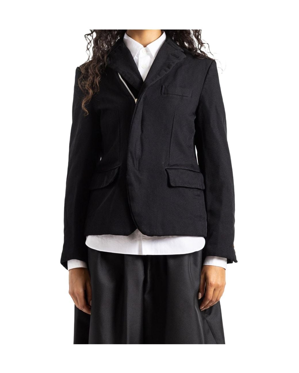 Comme des Garçons Black Comme Des Garçons Zipped Tailored Blazer
