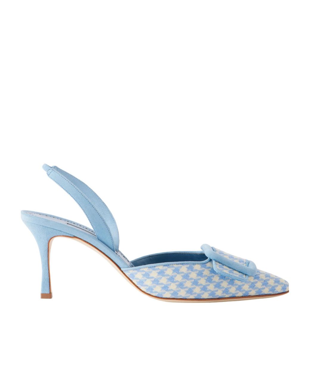 Manolo Blahnik Blue Spliced High Heels