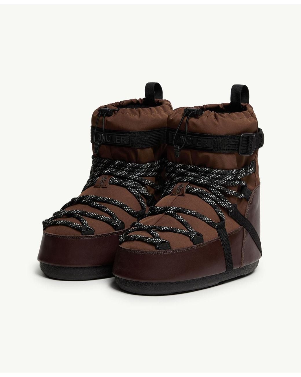 Moncler Brown Moon Boot X Grenoble Icon Low Snow Boot