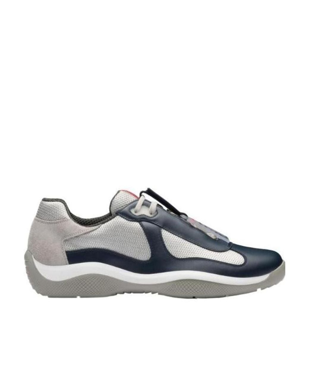 Prada Gray Americas Cup Original Sneakers for men