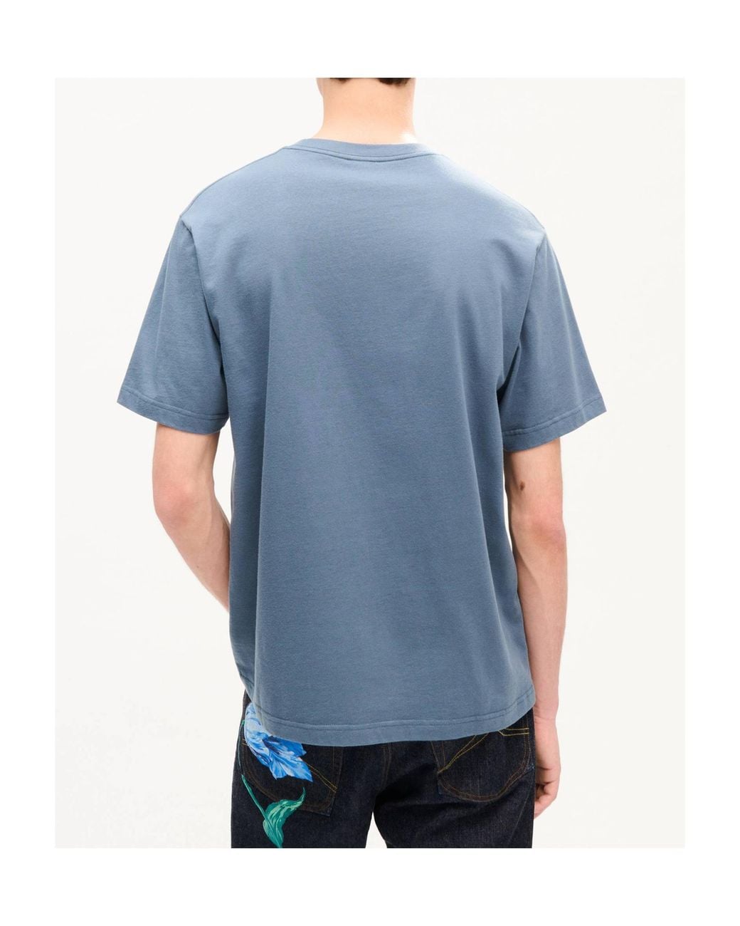 KENZO Blue Signature Embroidered T-Shirt for men