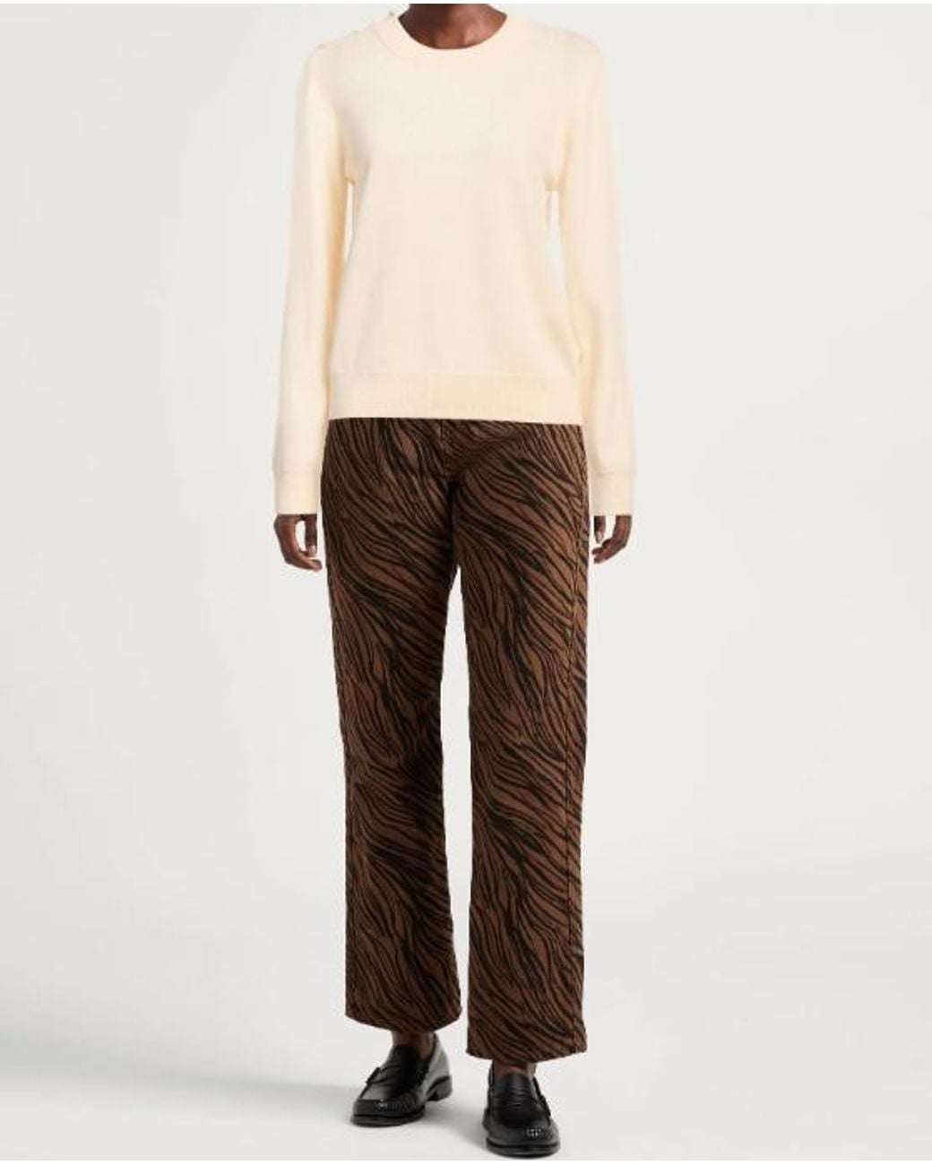 Ganni Natural Crew Neck Sweater