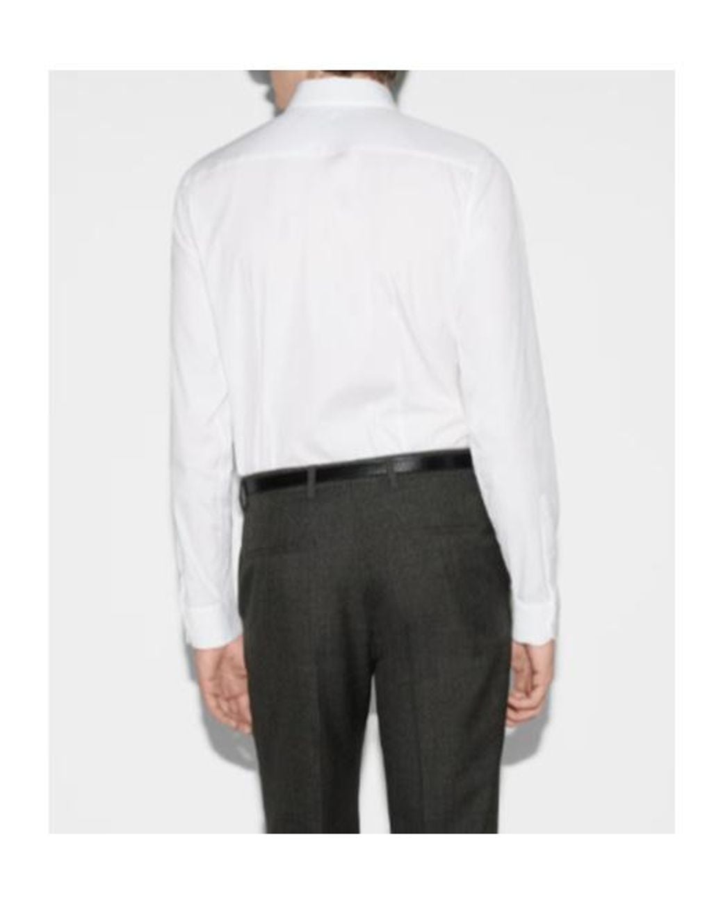 Gucci White Long-Sleeved Stretch Poplin Shirt for men
