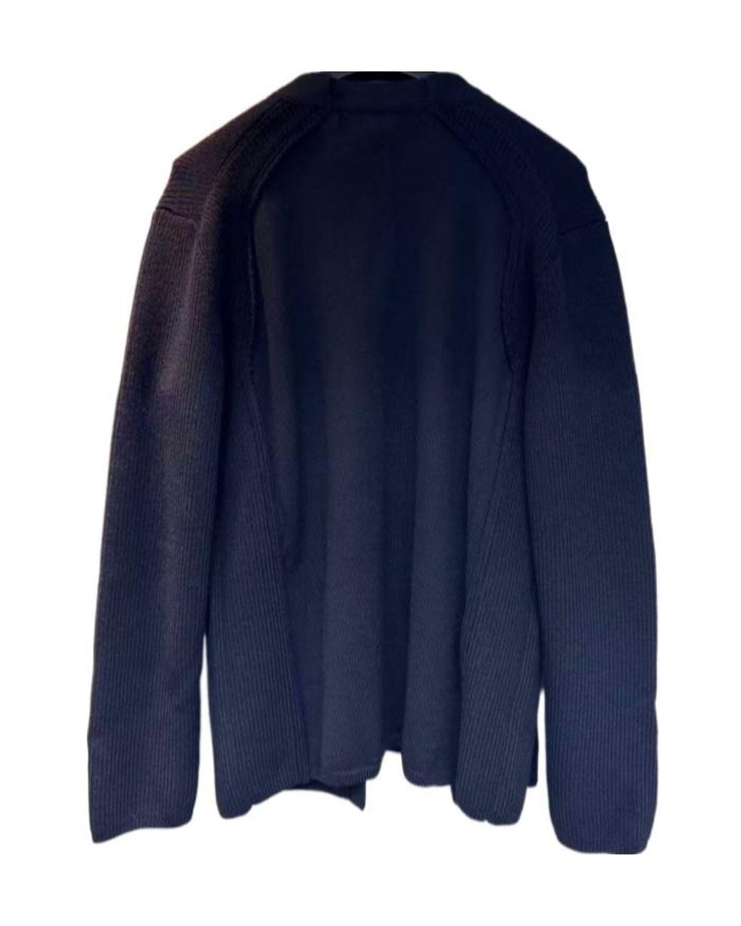 Comme des Garçons Blue Long-Sleeved Knitted Cardigan for men