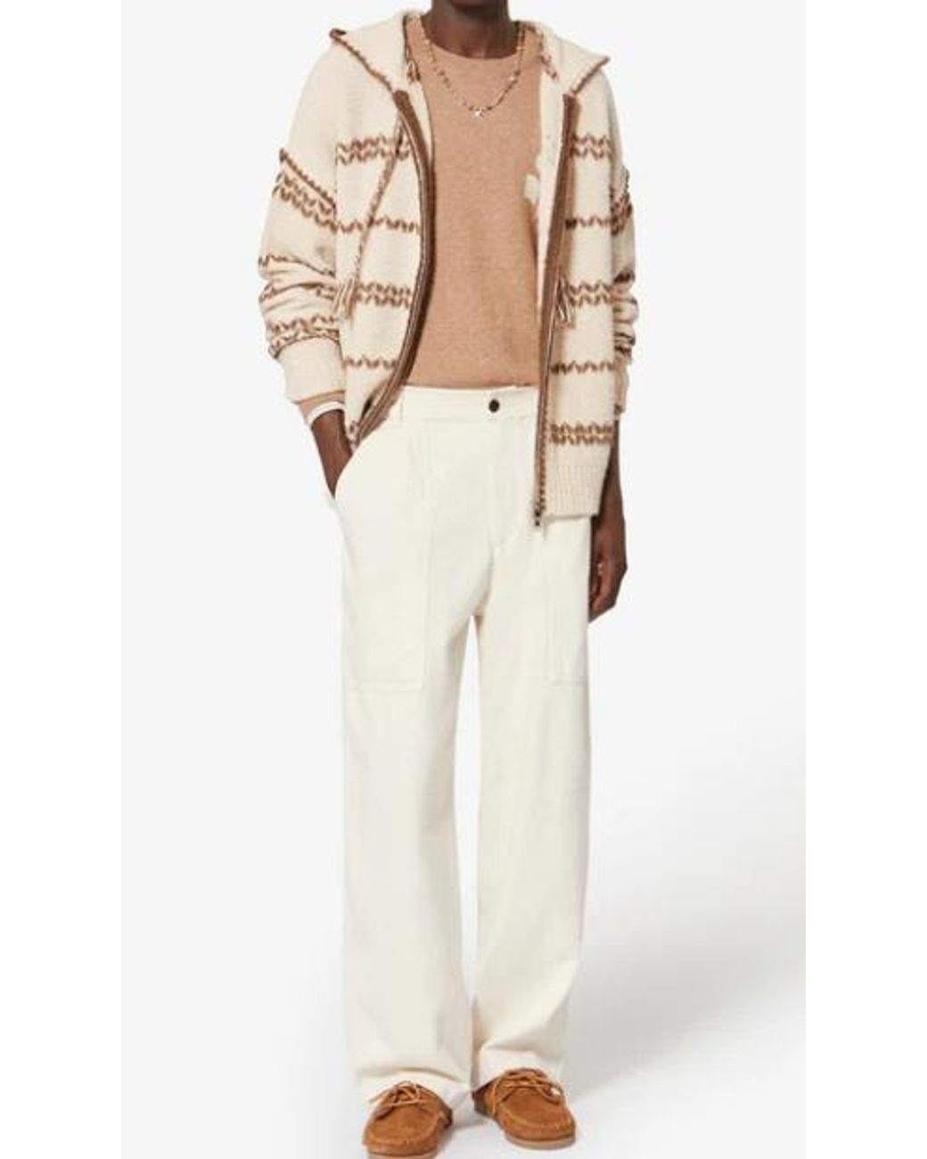 Isabel Marant Blue Rolian Knitted Zip-Up Cardigan for men