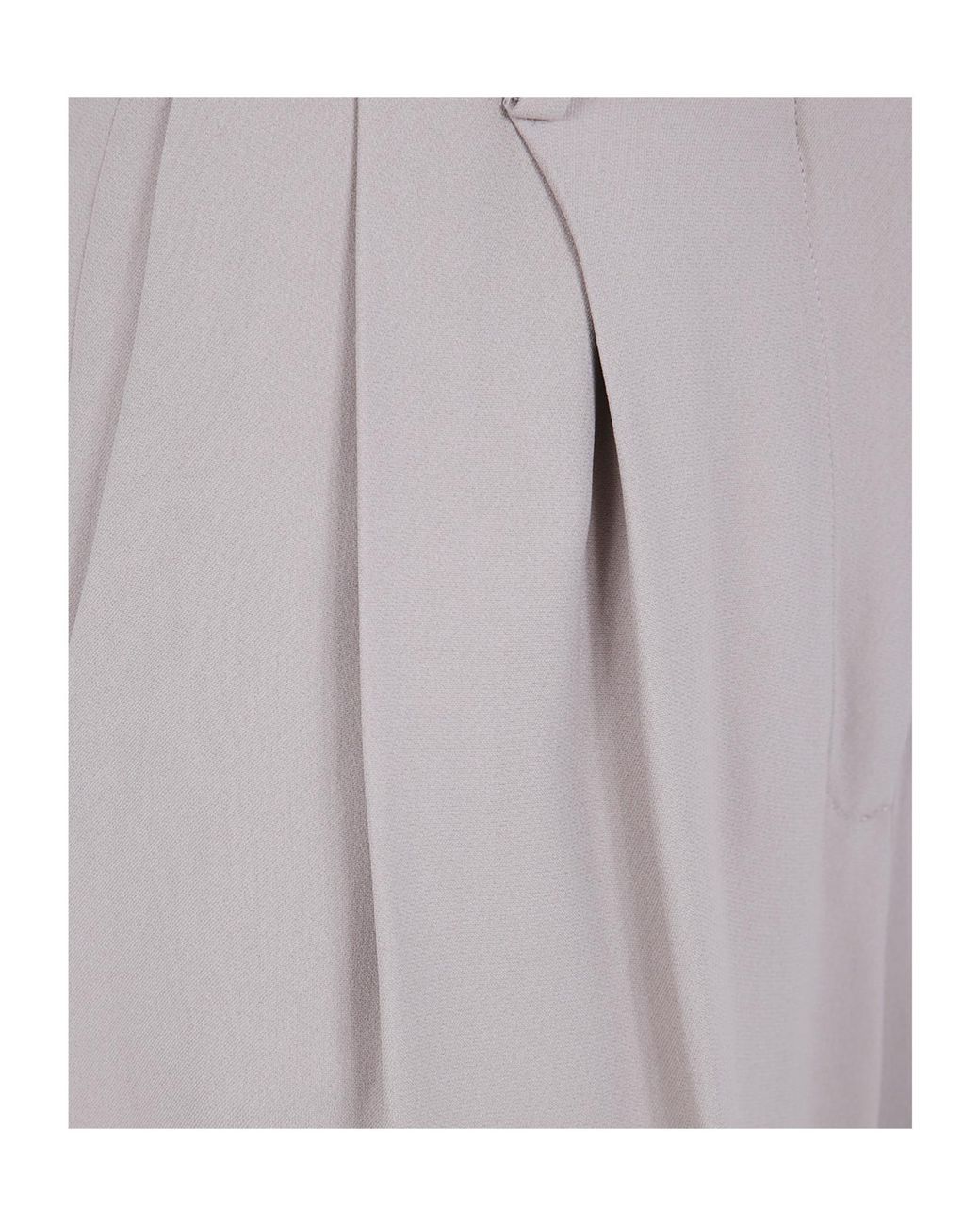 Fabiana Filippi Gray Pleated Casual Trousers