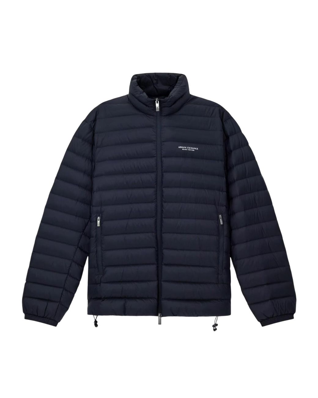 ARMANI EXCHANGE Blue Zipper Down Jacket for men