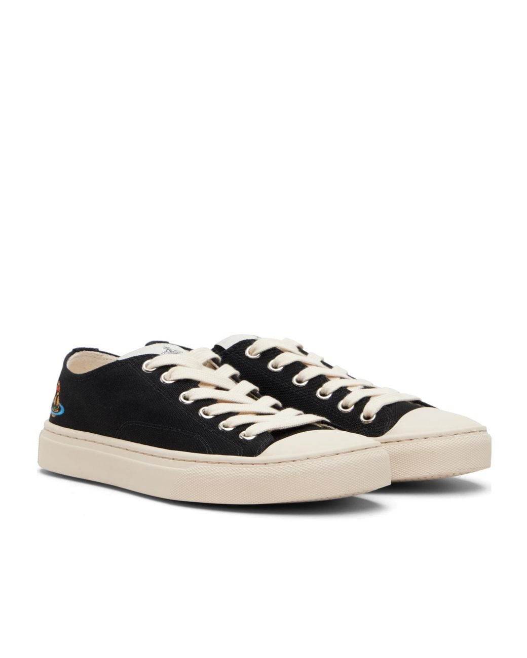 Vivienne Westwood Black Low Top Lace-Up Sneakers