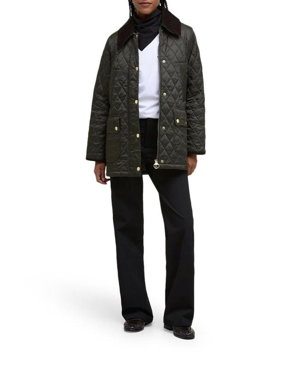 Barbour Black Long-Sleeved Quilted Coat