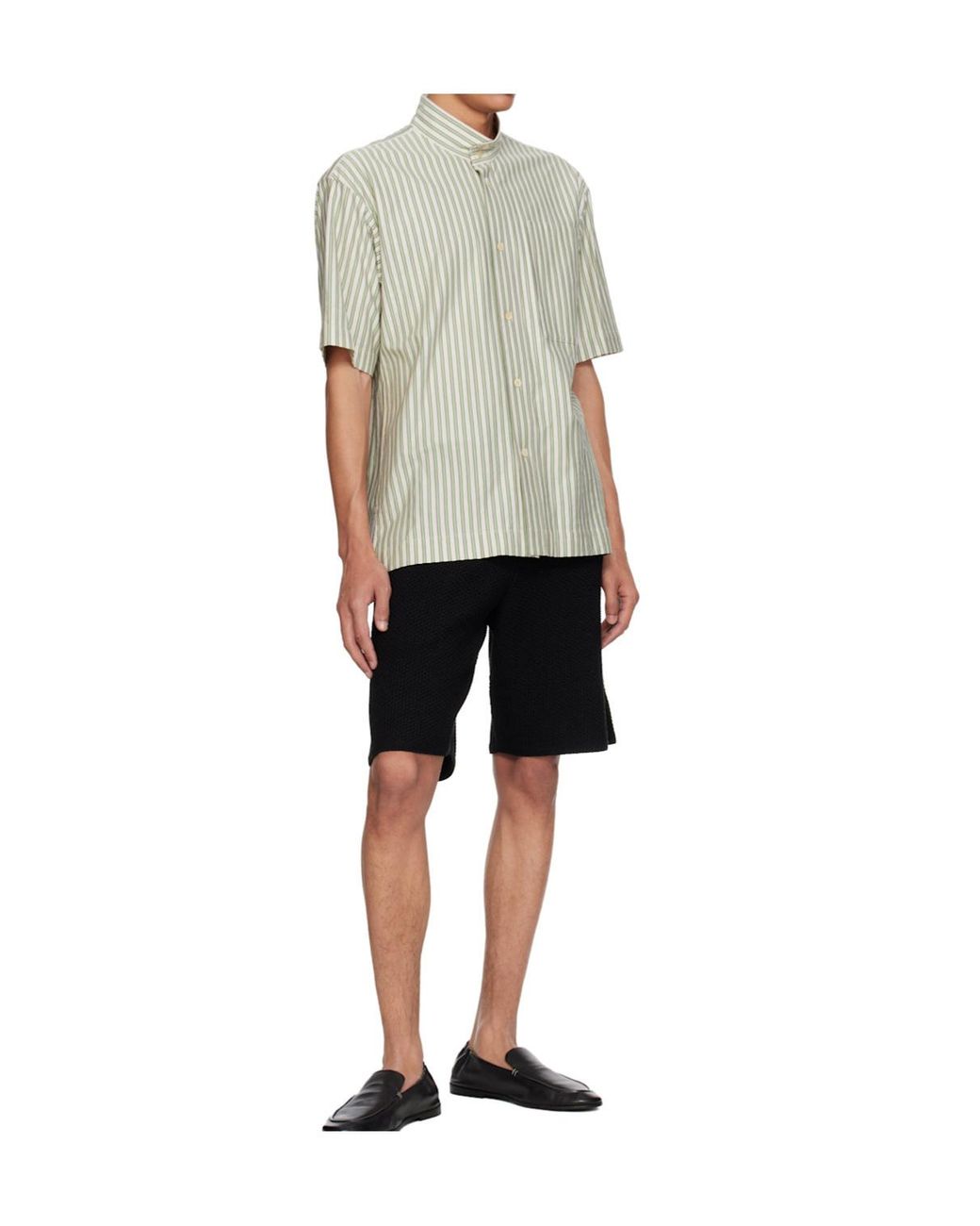Homme Plissé Issey Miyake Gray Striped Shirt for men