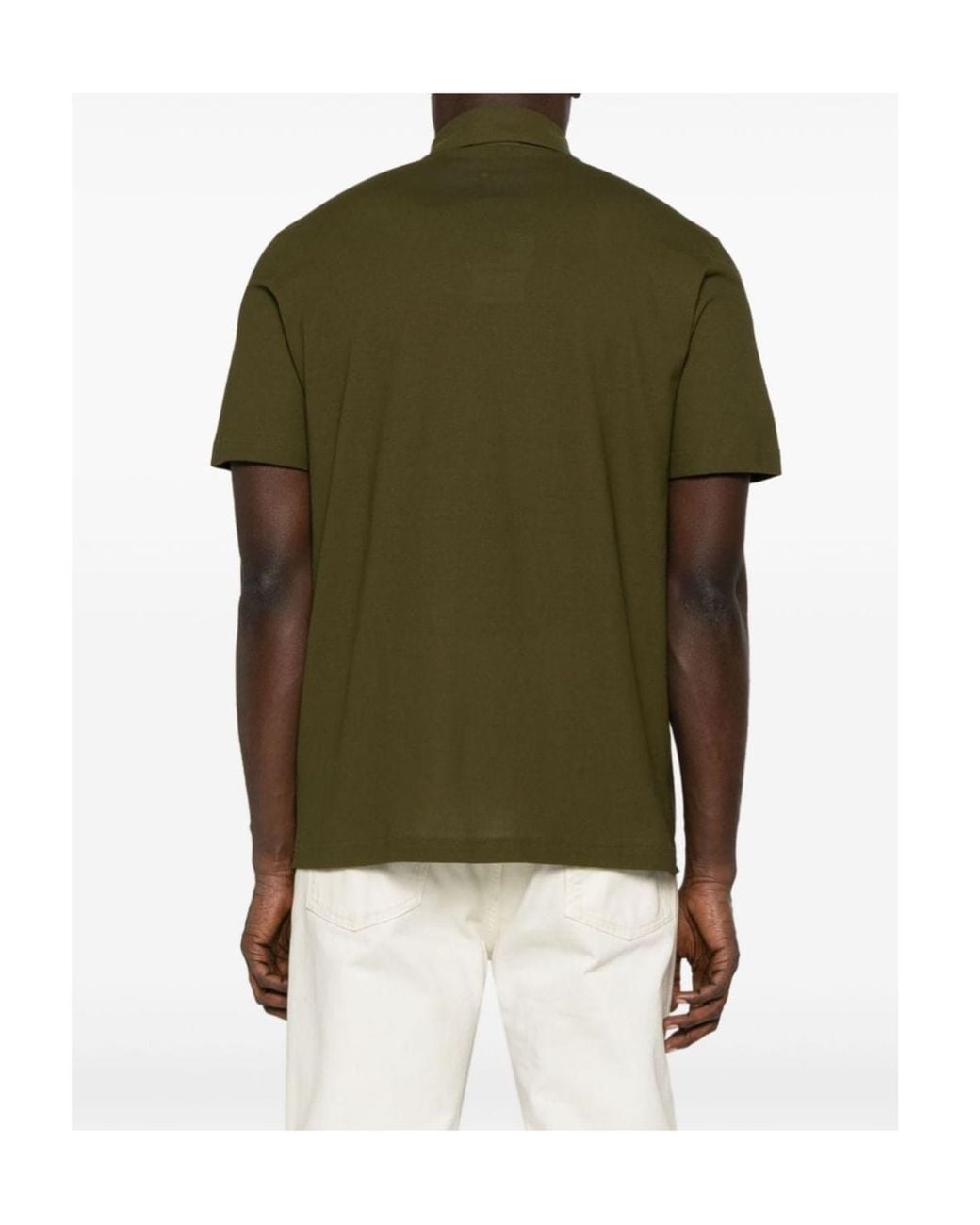 Herno Green Short-Sleeved Polo Shirt for men