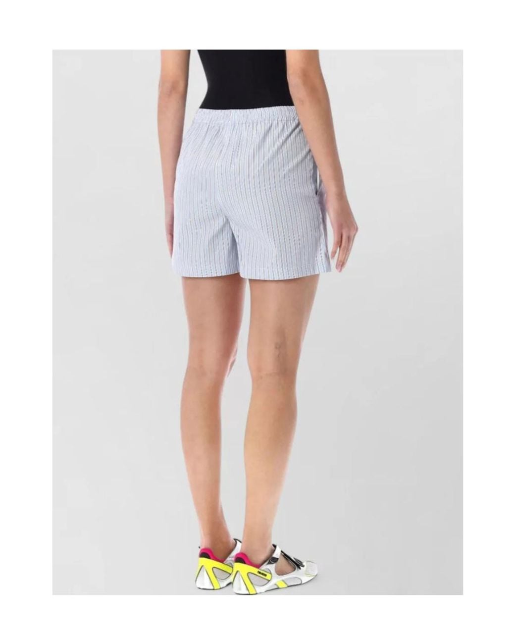The Attico Blue Striped Shorts