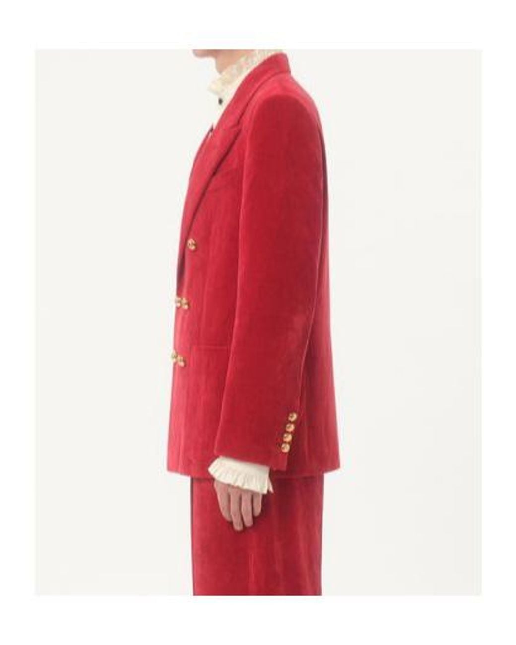 Valentino Red Double-Breasted Long-Sleeved Jacket for men