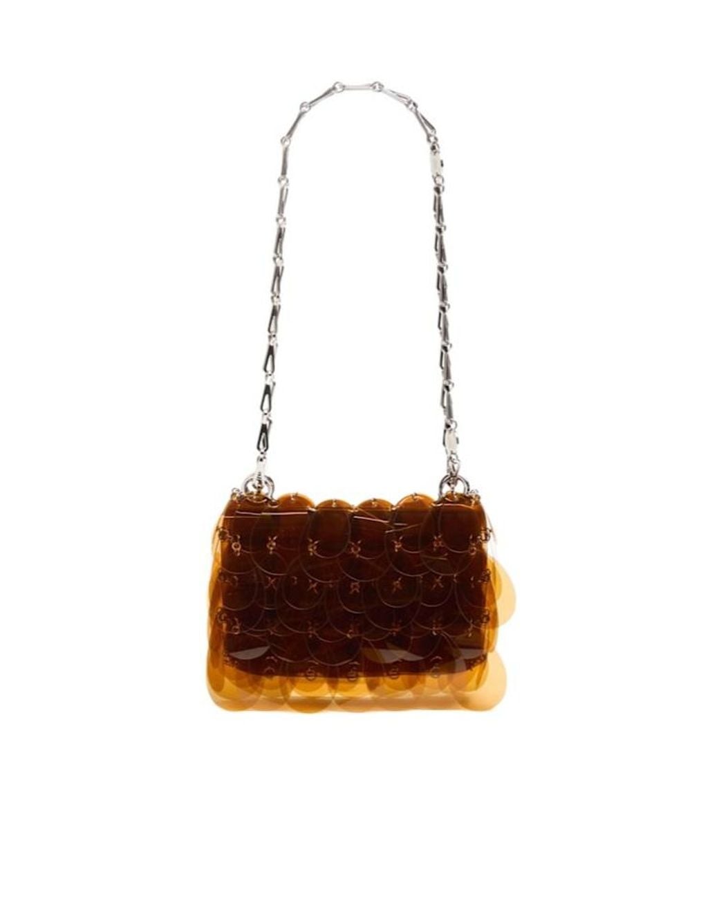 Rabanne Brown Shoulder Bag With Chain Strap