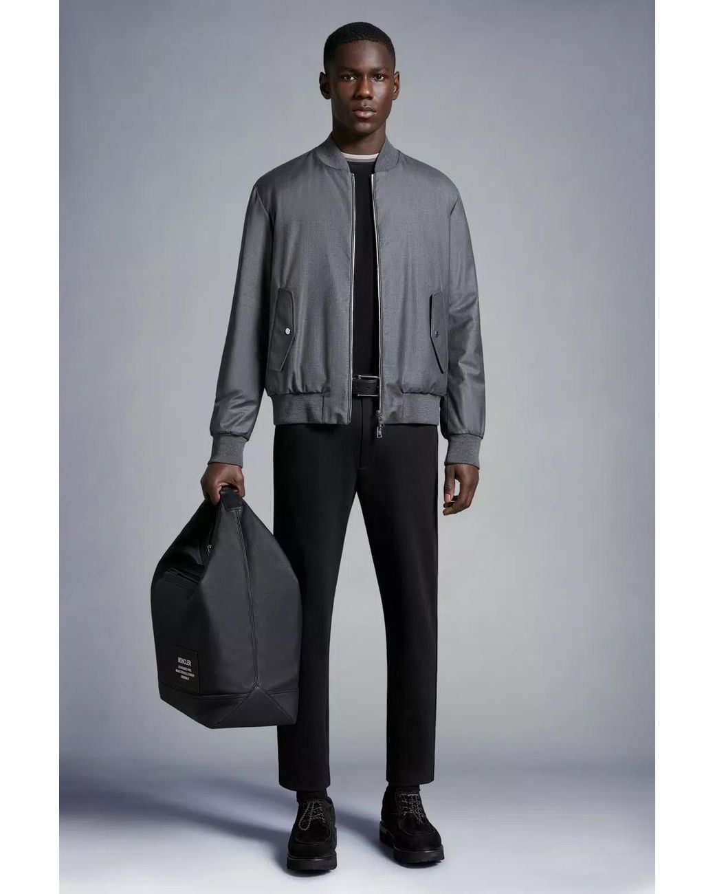 Moncler Black Cotton Trousers for men