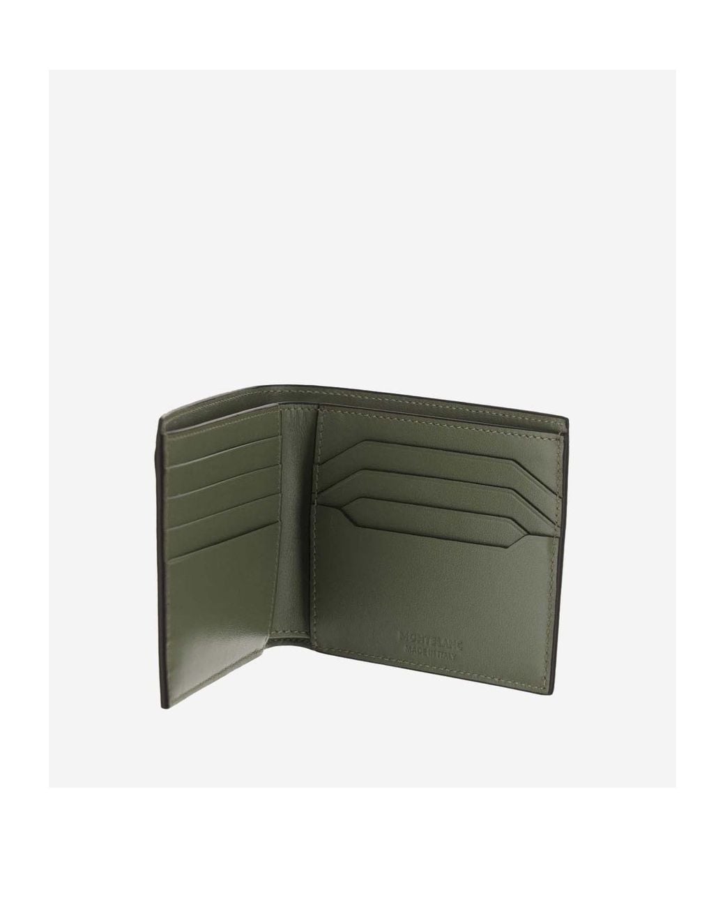 Montblanc Green Logo Stud Bi-Fold Wallet for men