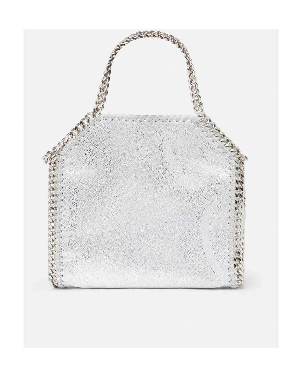 Stella McCartney Gray Falabella Tiny Top Handle Bag