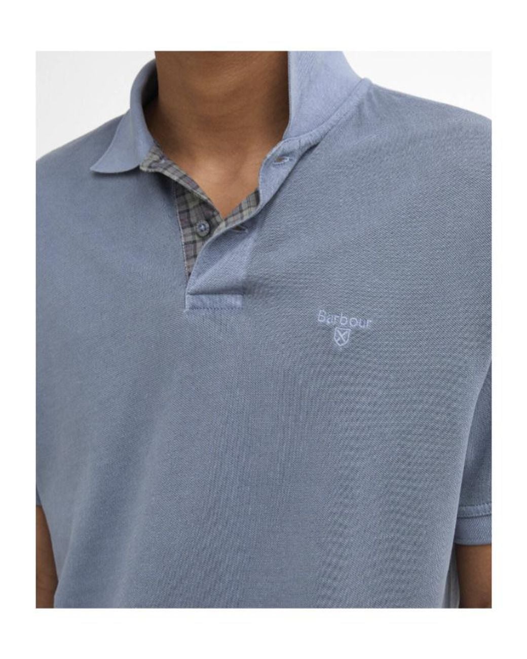 Barbour Blue Logo-Embroidered Polo Shirt for men