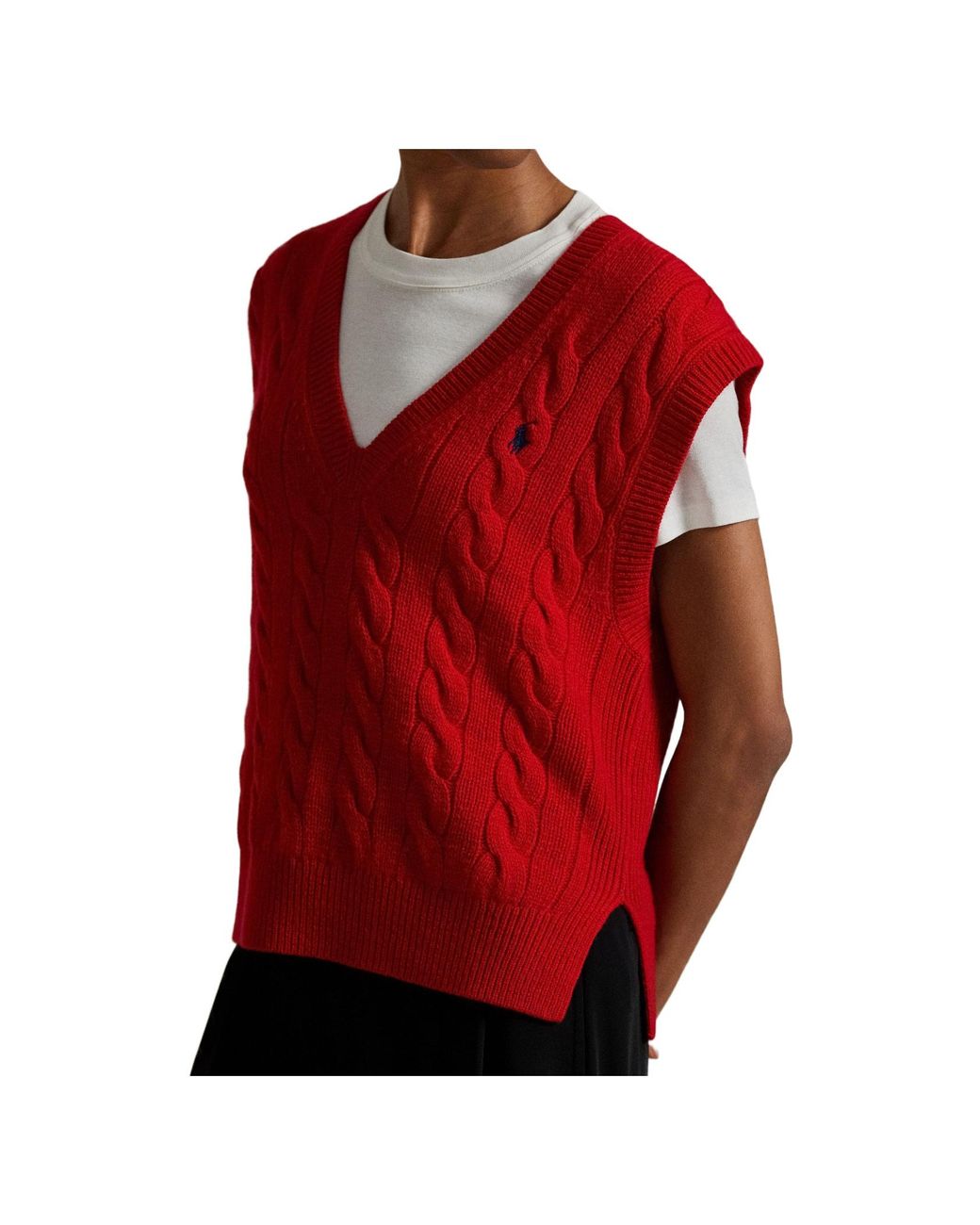 Polo Ralph Lauren Red Knitted Sweater Vest