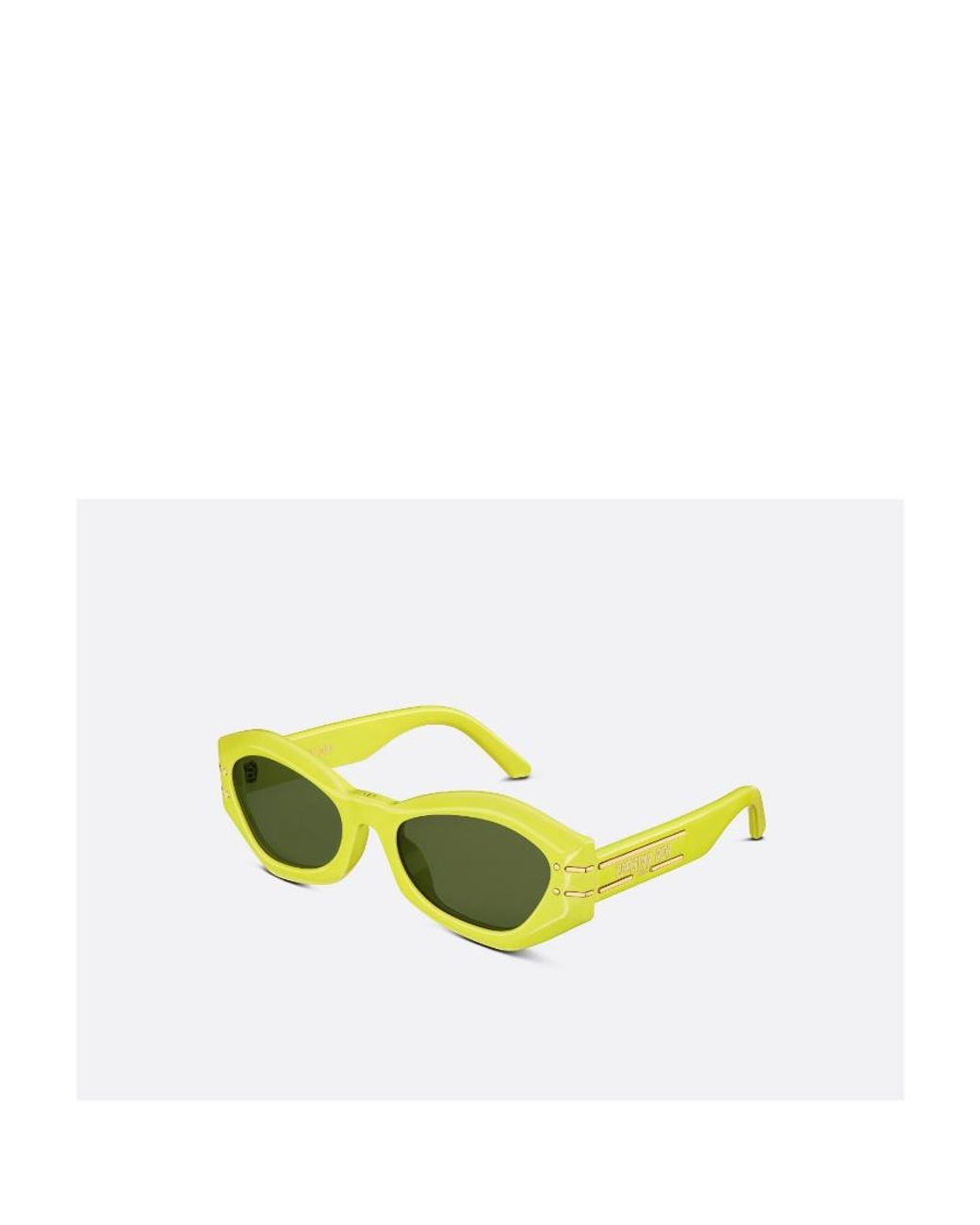 Dior Yellow Eyewear Geometric Frame Sunglasses