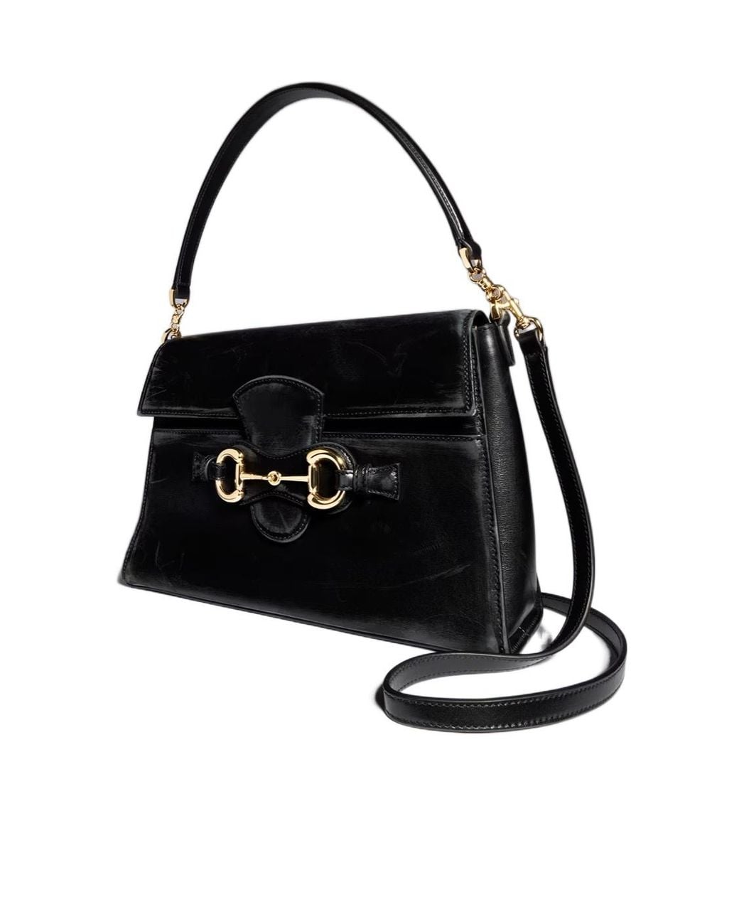 Gucci Black Horsebit Duomo Medium Top Handle Bag