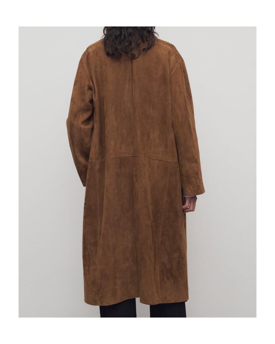 The Row Brown Serenis Detachable Collar Coat