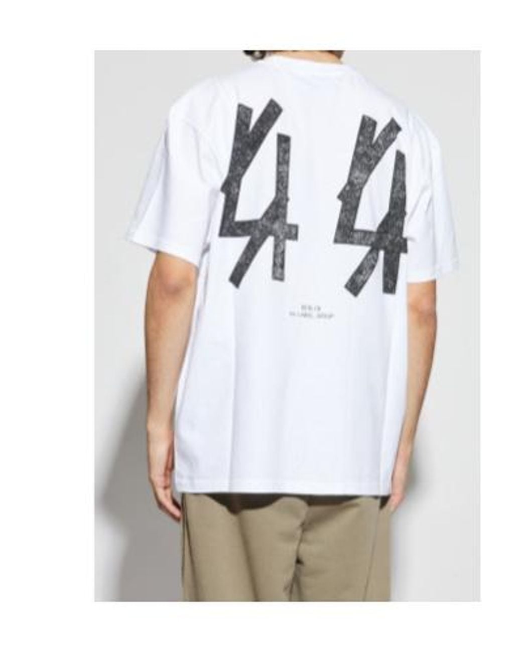 44 Label Group White Guestlist Print T-Shirt for men