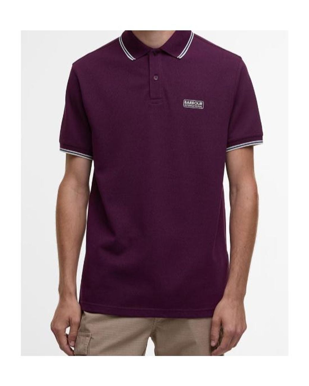 Barbour Purple Short-Sleeved Polo Shirt for men