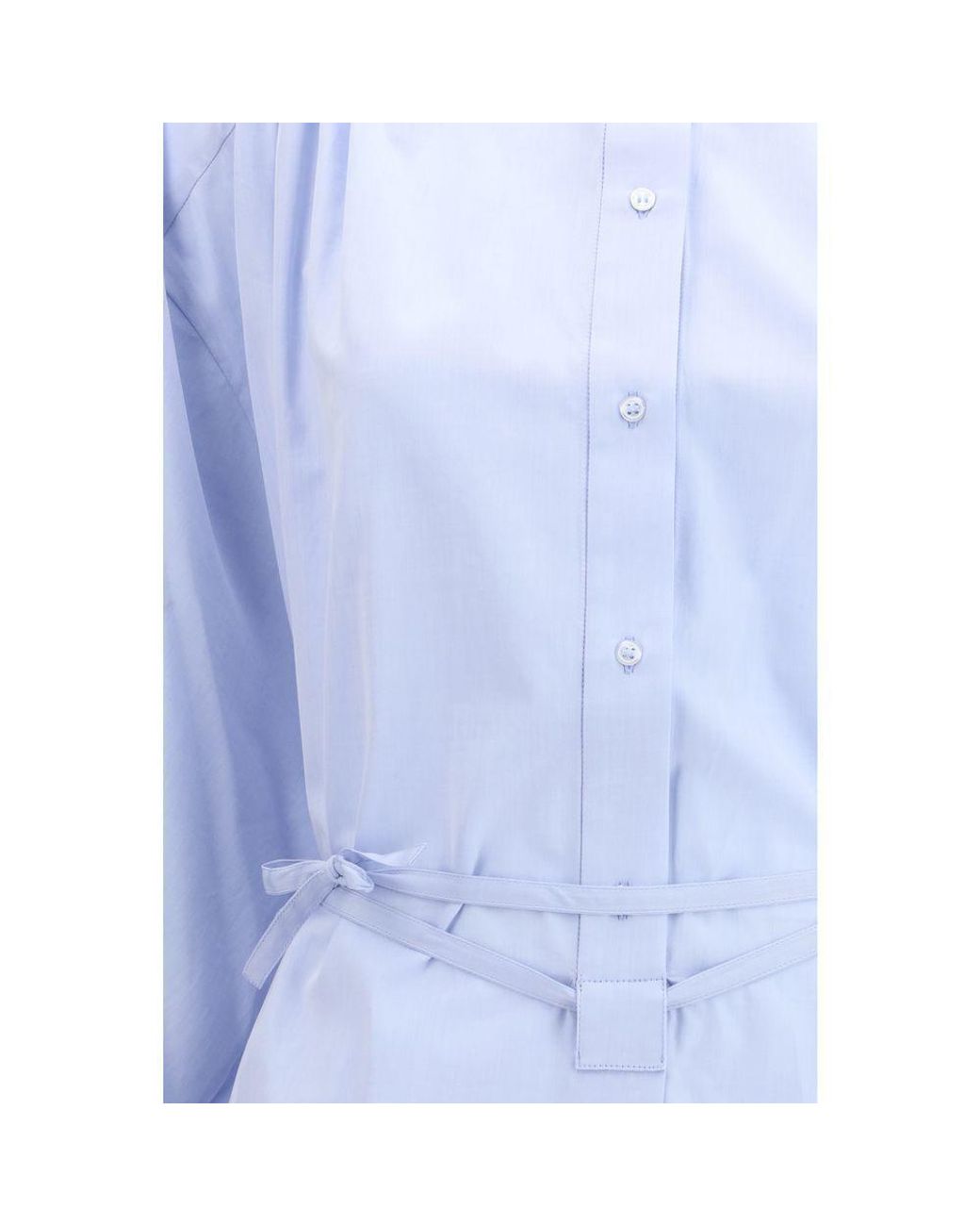 Loulou de Saison Blue Vitti Belted Shirt Dress